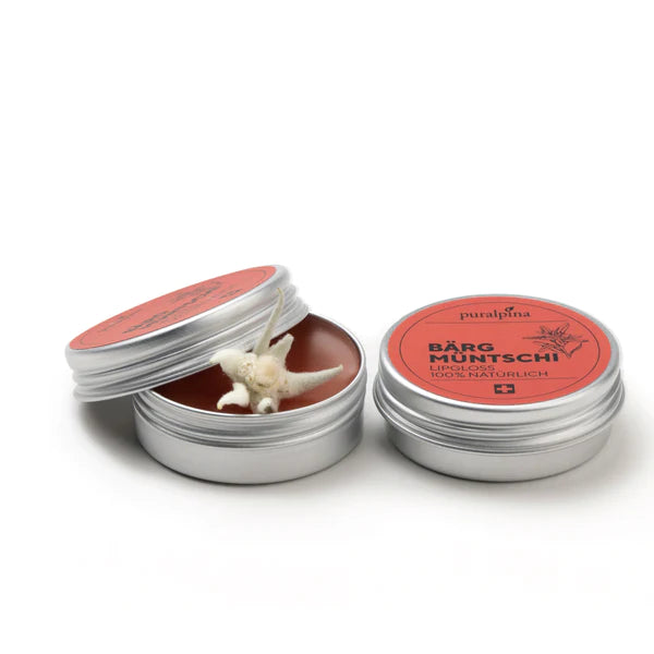 Brägmüntschi Puralpina Lipgloss vor weissem Hintergrund