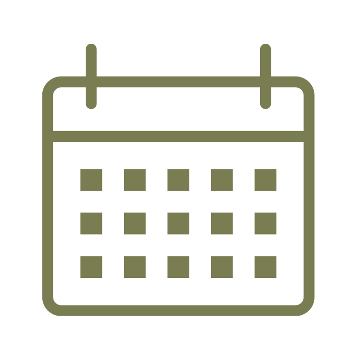 Kalender Icon vor weissem Hintergrund