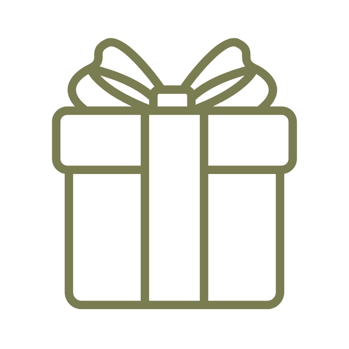 Geschenk Icon vor weissem Hintergrund