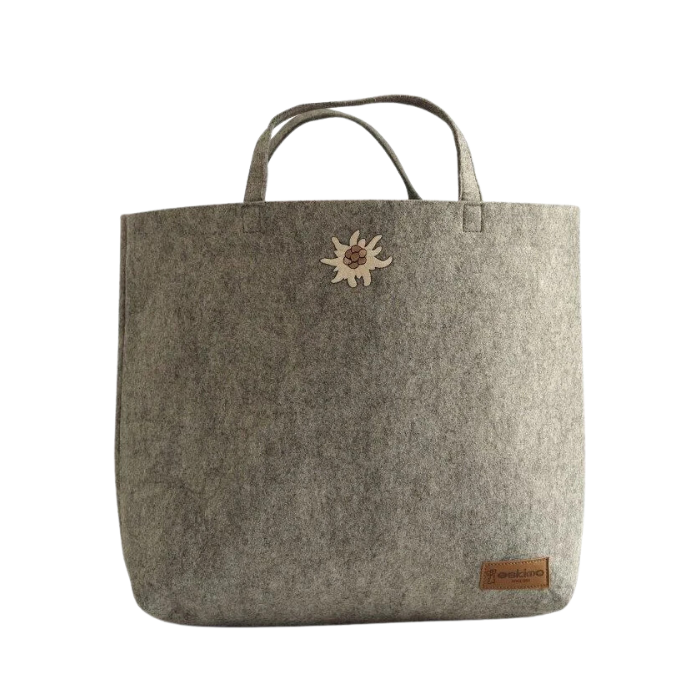 Shopper Edelweiss vor weissem Hintergrund