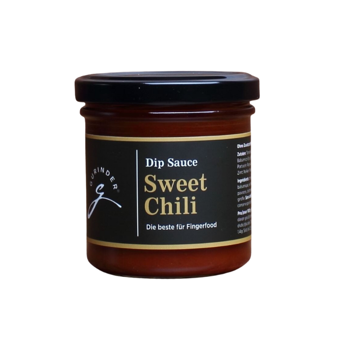 Sweet Chili Dip Sauce vor weissem Hintergrund