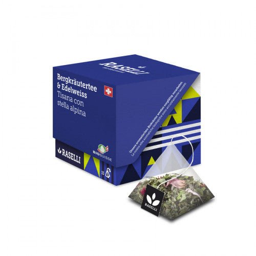Bergkräuter-Tee mit Edelweiss in Pyramidenbeutel - #shop_# - #geschenkkoerbe# - #geschenkkorb# - #geschenke# - #geschenkideen#