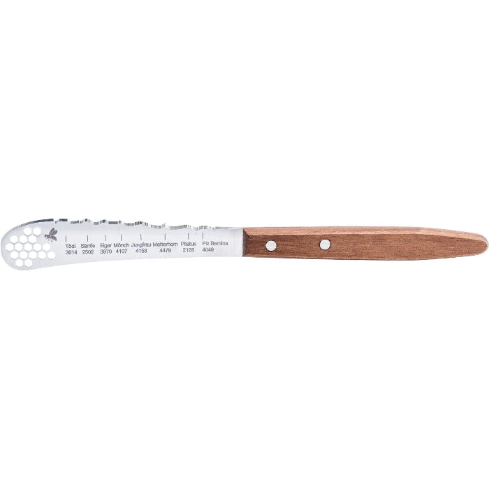 Panoramaknife Honig- und Frühstücksmesser Best of Switzerland 4in1 vor weissem Hintergrund