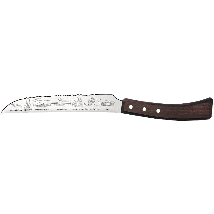 Panoramaknife Universalmesser Luzern City vor weissem Hintergrund