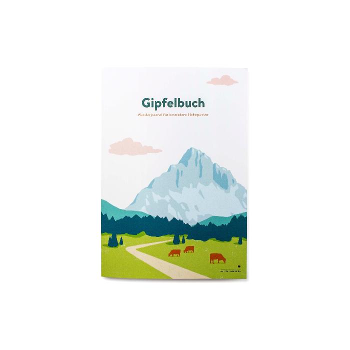 Gipfelbuch Wanderjournal vor weissem Hintergrund
