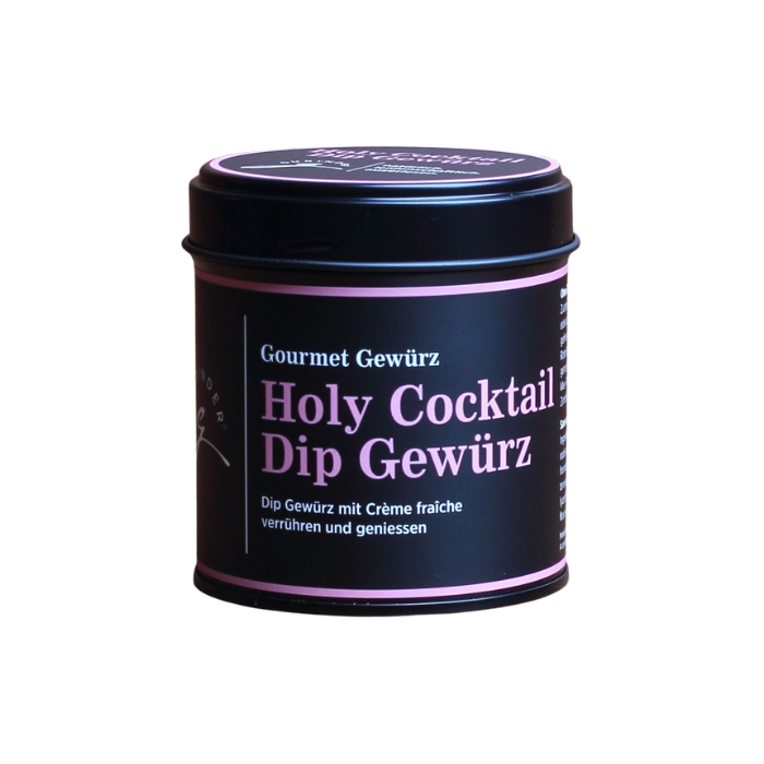 Gourmet Gewürz Holy Cocktail Dip vor weissem Hintergrund