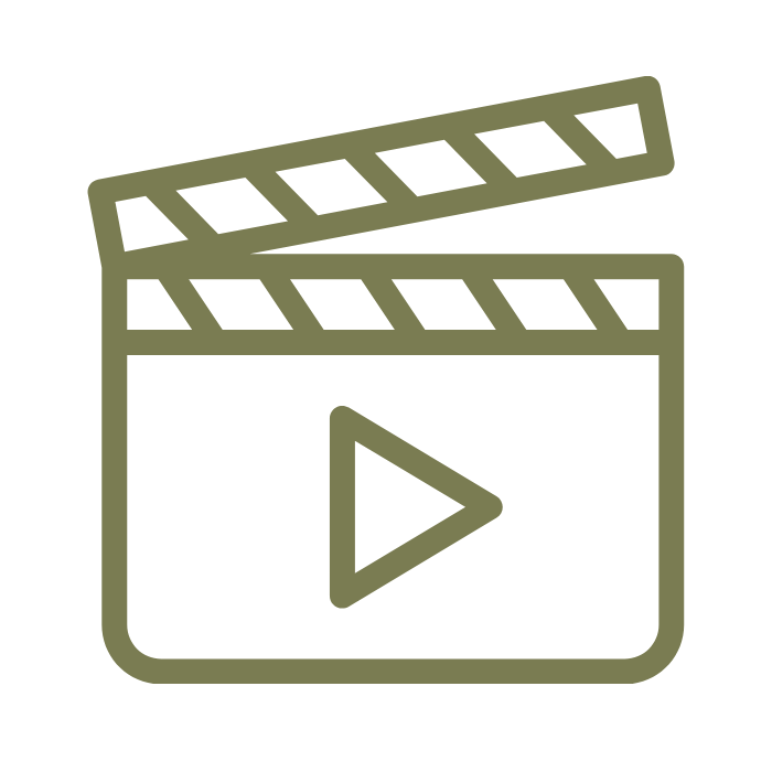 Video Icon vor weissem Hintergrund