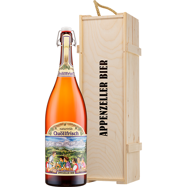 Appenzeller Bier Quöllfrisch Naturtrüb Magnumflasche 3l