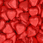 Schokoladen Herzen rot