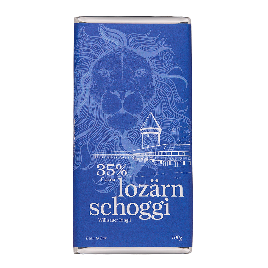 Taucherli Lozärn Schoggi 35% Willisauer Ringli – Originalverpackung