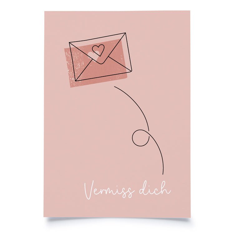 Karte Vermiss dich - #shop_# - #geschenkkoerbe# - #geschenkkorb# - #geschenke# - #geschenkideen#