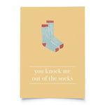 Karte You knock me out of the socks - #shop_# - #geschenkkoerbe# - #geschenkkorb# - #geschenke# - #geschenkideen#