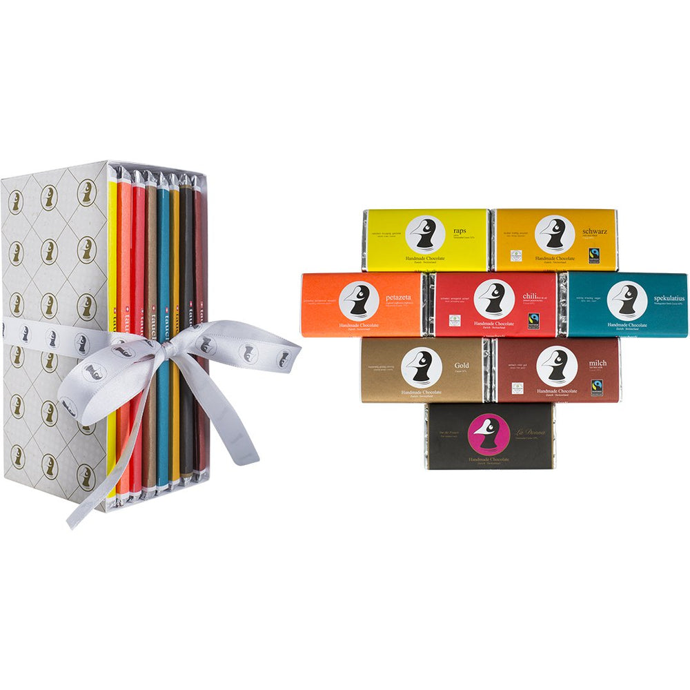 Taucherli Geschenkbox mit 8 Tafeln Schokolade - #shop_# - #geschenkkoerbe# - #geschenkkorb# - #geschenke# - #geschenkideen#